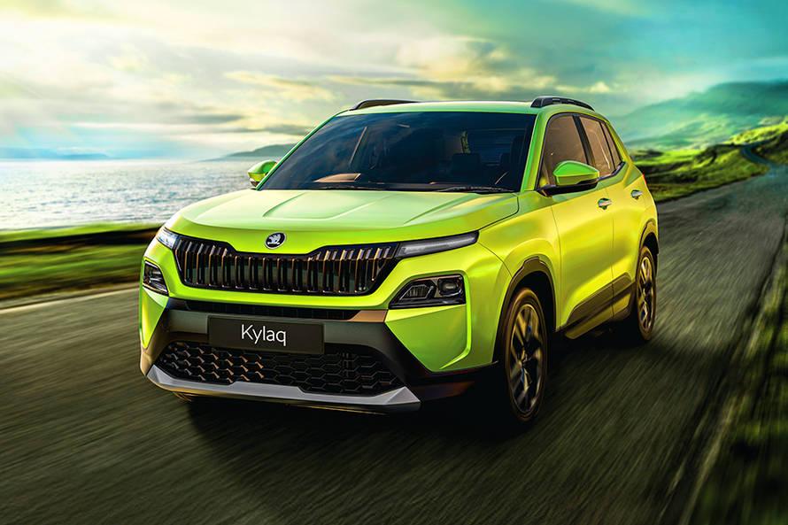 Skoda Kylaq Green Front